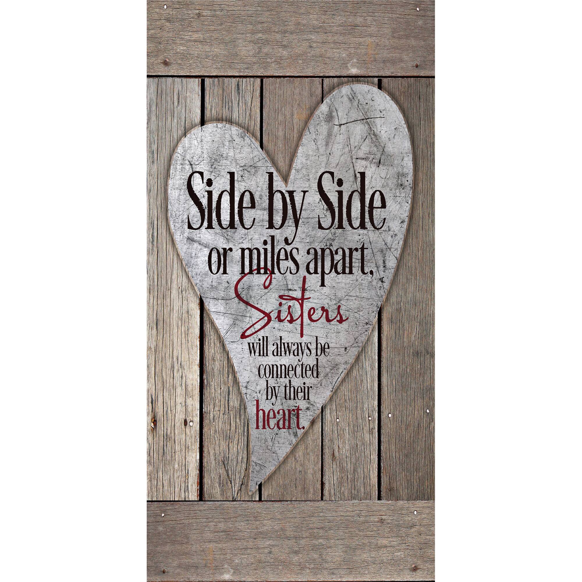 Side By Side Sisters Timberland Wall Plaque